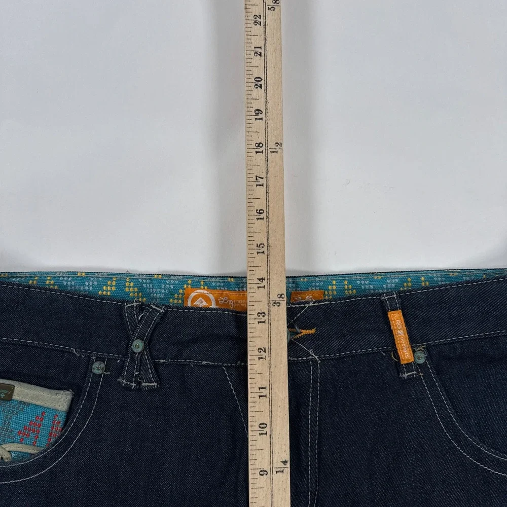 Vintage LRG Lifted Research Group Jeans Men 38 Dark Wash Embroidered Pockets Y2K